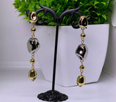 Two-tone drop durable female earrings